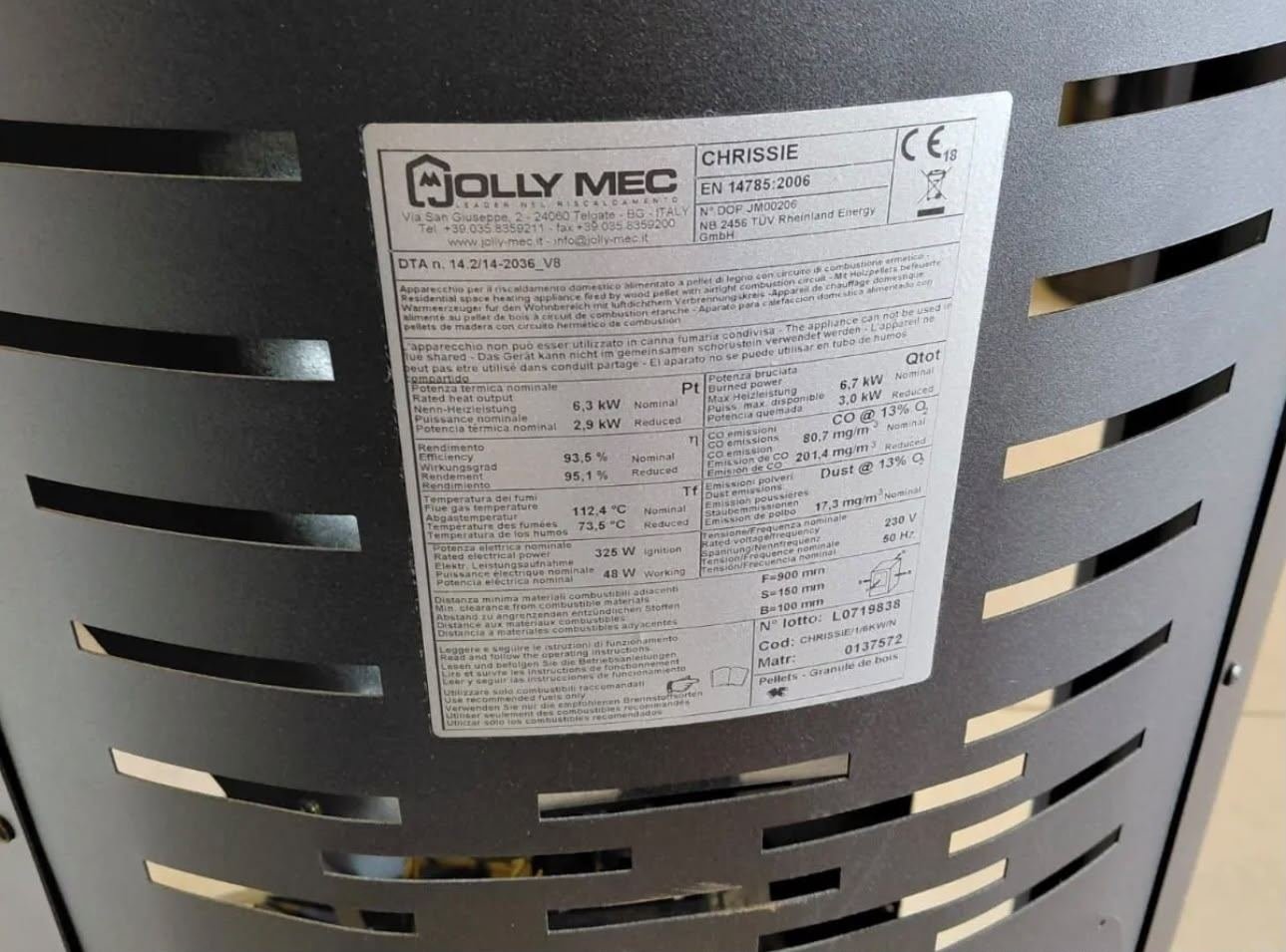 poêle à granulés Jolly Mec – modèle CHRISSIE