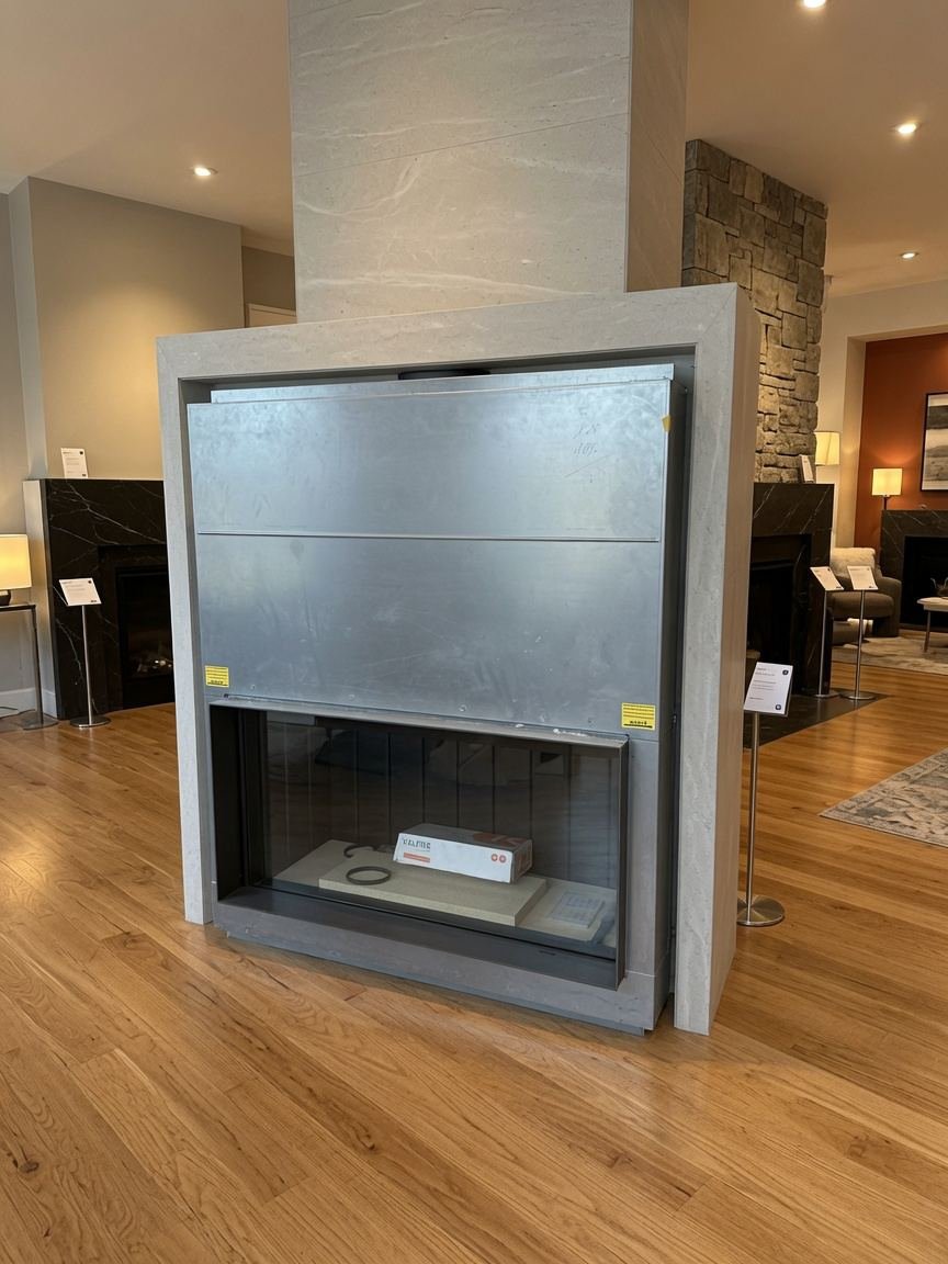 Foyer à bois encastrable KALFIRE W105/47F – Neuf – Intérieur lamelles 17,6 kw